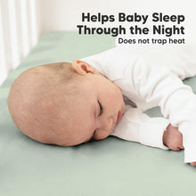 Load image into Gallery viewer, Soothe Fitted Crib Sheet (Sage)