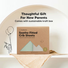Load image into Gallery viewer, Soothe Fitted Crib Sheet (Sage)