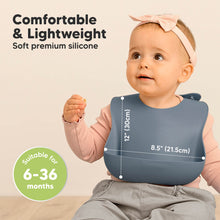 Load image into Gallery viewer, 2-Pack Prep Silicone Bibs (Slate)