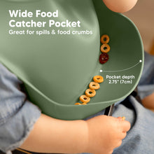 Load image into Gallery viewer, 2-Pack Prep Silicone Bibs (Slate)