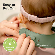 Load image into Gallery viewer, 2-Pack Prep Silicone Bibs (Slate)