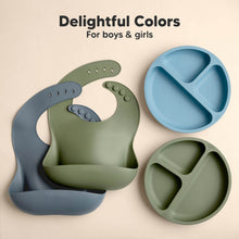 Load image into Gallery viewer, 2-Pack Prep Silicone Bibs (Slate)