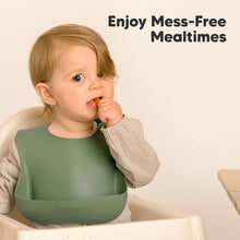 Load image into Gallery viewer, 2-Pack Prep Silicone Bibs (Slate)