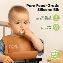 Load image into Gallery viewer, 2-Pack Prep Silicone Bibs (Terracotta)