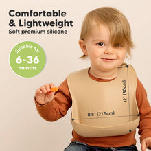 Load image into Gallery viewer, 2-Pack Prep Silicone Bibs (Terracotta)