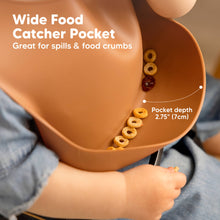 Load image into Gallery viewer, 2-Pack Prep Silicone Bibs (Terracotta)