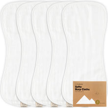 Load image into Gallery viewer, Softe Muslin Baby Burp Cloth (Soft White)