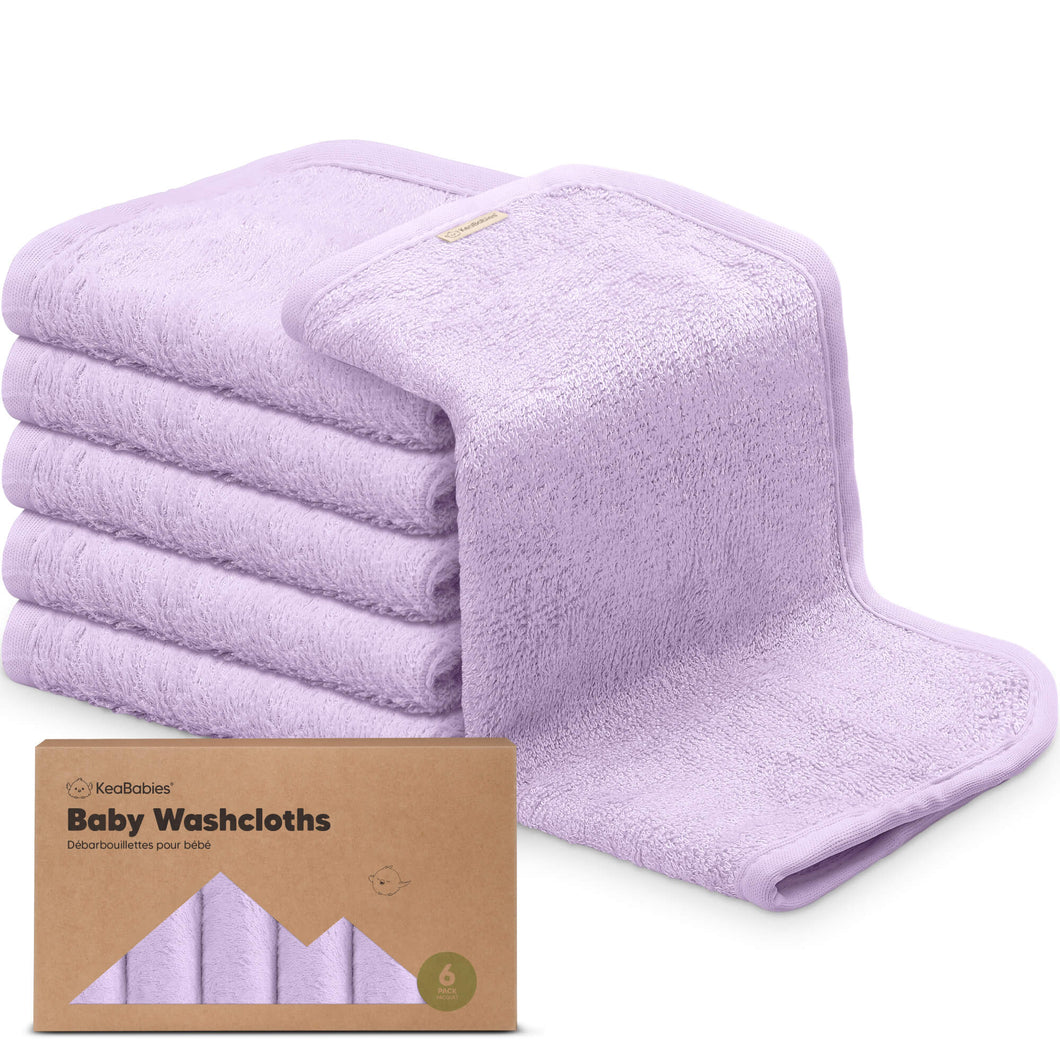 Deluxe Baby Washcloths (Soft Lilac)