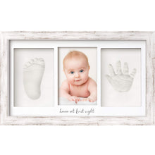 Load image into Gallery viewer, Baby Handprint & Footprint Keepsake Duo Frame (Vintage White)