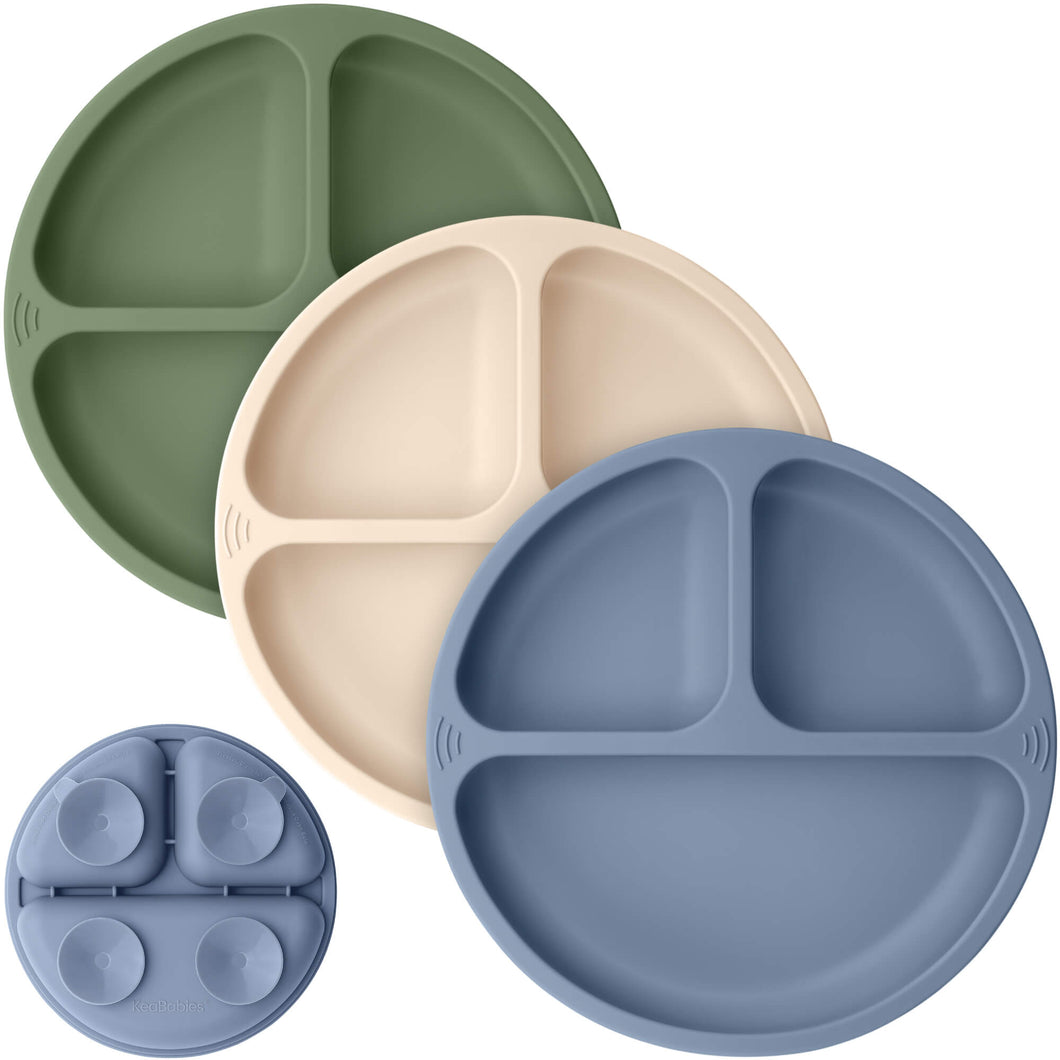 3-Pack Prep Silicone Suction Plates (Slate)