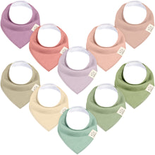 Load image into Gallery viewer, 10-Pack Organic Bandana Bibs (Cupcake)