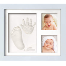 Load image into Gallery viewer, Baby Handprint & Footprint Keepsake Solo Frame (Mist Blue)