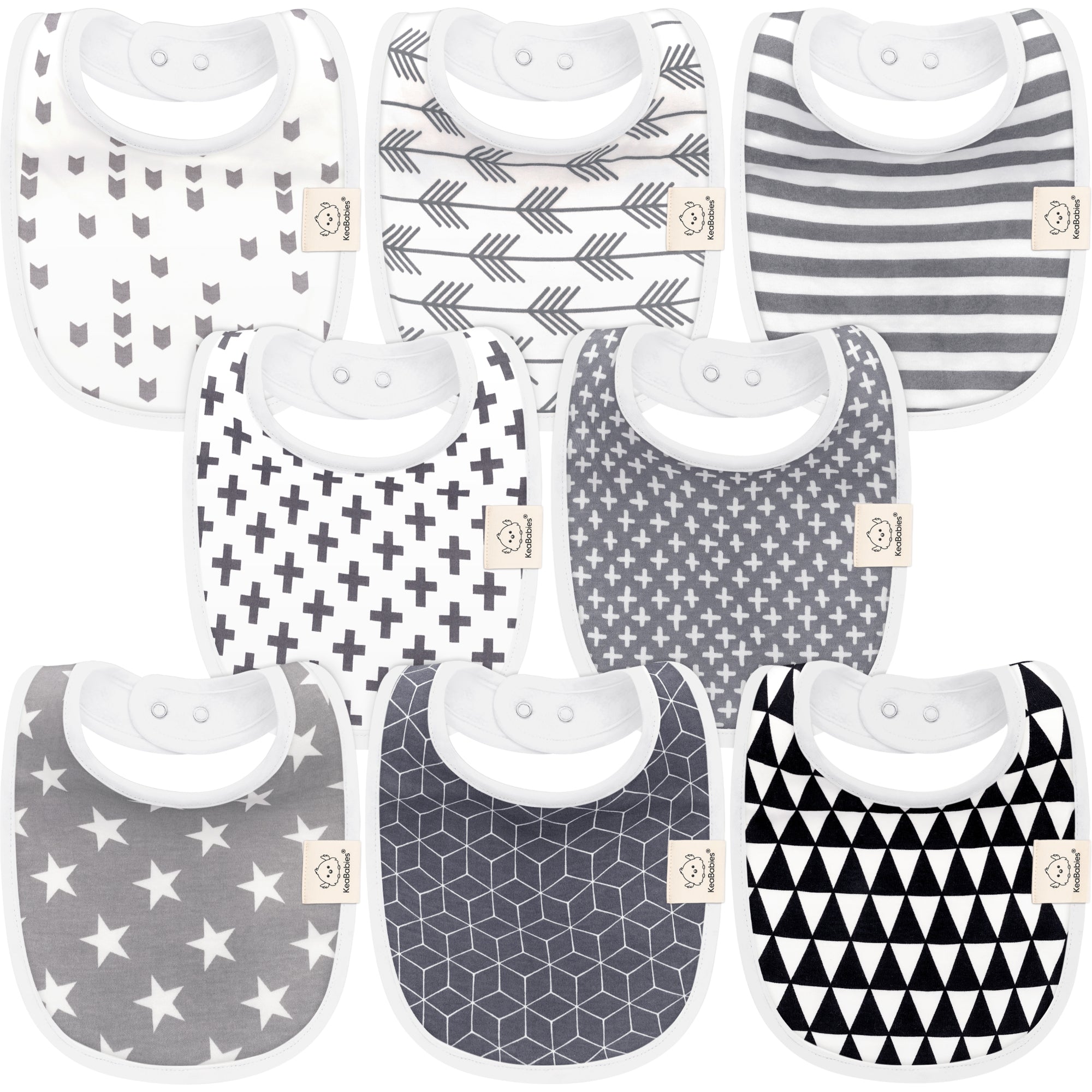 Toppy Toddler Soft Organic Cotton Infant Baby Drool Bibs with Snap