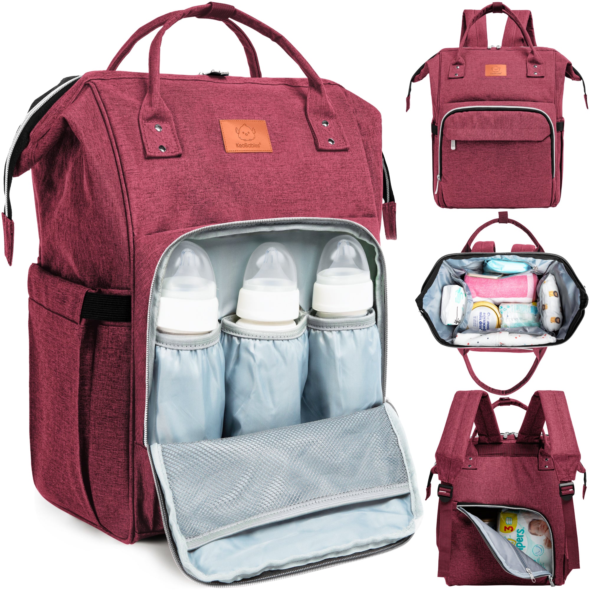 Red backpack hot sale diaper bag