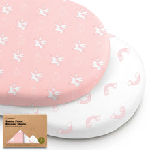 Load image into Gallery viewer, 2-Pack Soothe Fitted Bassinet Sheets