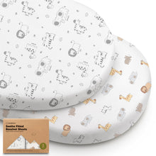 Load image into Gallery viewer, 2-Pack Soothe Fitted Bassinet Sheets