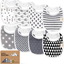 Load image into Gallery viewer, 8-Pack Urban Drool Bibs