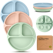 Load image into Gallery viewer, 3-Pack Prep Silicone Suction Plates (Mellow)