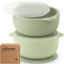 Load image into Gallery viewer, 2-Pack Prep Silicone Suction Bowls (Sage)