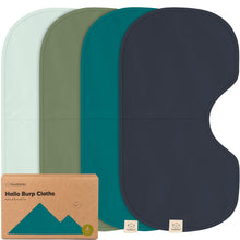 Load image into Gallery viewer, 4-Pack Hallo Burp Cloths
