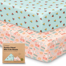 Load image into Gallery viewer, Soothe Fitted Mini Crib Sheet