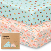 Load image into Gallery viewer, Isla Fitted Crib Sheets (Beach Day)