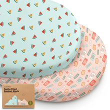 Load image into Gallery viewer, 2-Pack Soothe Fitted Bassinet Sheets