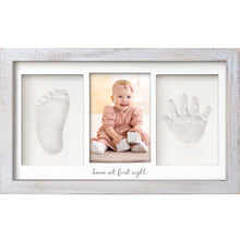 Load image into Gallery viewer, Baby Handprint & Footprint Keepsake Duo Frame (Vintage Gray)