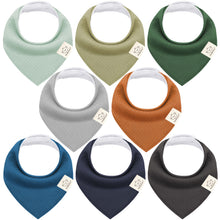 Load image into Gallery viewer, 8-Pack Quin Bandana Bibs