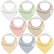 Load image into Gallery viewer, 8-Pack Quin Bandana Bibs