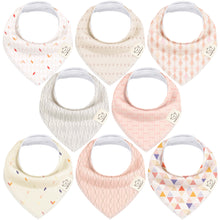 Load image into Gallery viewer, 8-Pack Organic Bandana Bibs (Prism)