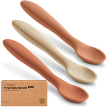 Load image into Gallery viewer, 3-Pack Prep Baby Spoons (Terracotta)