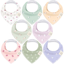 Load image into Gallery viewer, 8-Pack Organic Bandana Bibs (Lunaris)