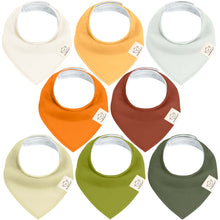 Load image into Gallery viewer, 8-Pack Organic Bandana Bibs (Sahara)