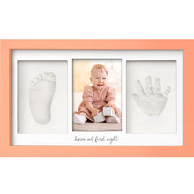 Load image into Gallery viewer, Baby Handprint & Footprint Keepsake Duo Frame (Salmon)