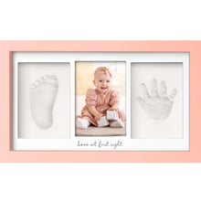 Load image into Gallery viewer, Baby Handprint & Footprint Keepsake Duo Frame (Sweet Pink)