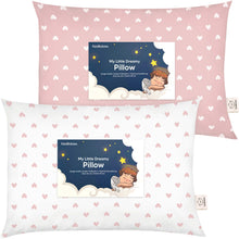 Load image into Gallery viewer, 2-Pack Toddler Pillows Without Pillowcase (Hearts)
