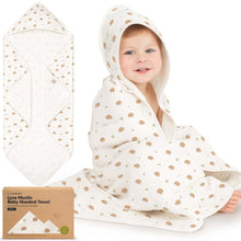 Load image into Gallery viewer, Lyra Muslin Hooded Towel (Bruce, Petite)