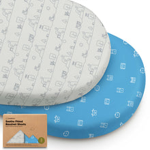 Load image into Gallery viewer, 2-Pack Soothe Fitted Bassinet Sheets