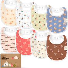 Load image into Gallery viewer, 8-Pack Urban Drool Bibs