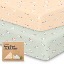Load image into Gallery viewer, Soothe Fitted Mini Crib Sheet