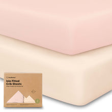 Load image into Gallery viewer, Isla Fitted Crib Sheets (Cameo)