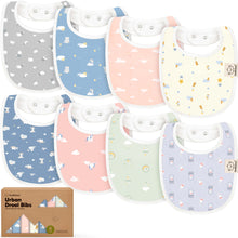 Load image into Gallery viewer, 8-Pack Urban Drool Bibs