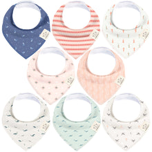 Load image into Gallery viewer, 8-Pack Organic Bandana Bibs (Marine Muse)