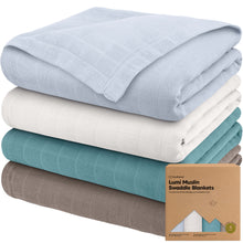 Load image into Gallery viewer, Lumi Muslin Swaddle Blankets (Nimbus)