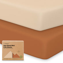 Load image into Gallery viewer, Isla Fitted Mini Crib Sheets (Rust)