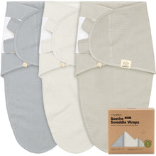 Load image into Gallery viewer, 3-Pack Soothe (Wren) Swaddle Wraps (Granite)