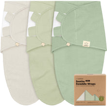 Load image into Gallery viewer, 3-Pack Soothe (Wren) Swaddle Wraps (Willow)