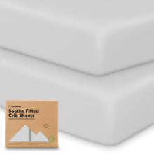 Load image into Gallery viewer, Soothe Fitted Crib Sheet (French Gray)