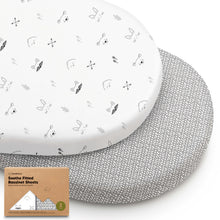 Load image into Gallery viewer, 2-Pack Soothe Fitted Bassinet Sheets